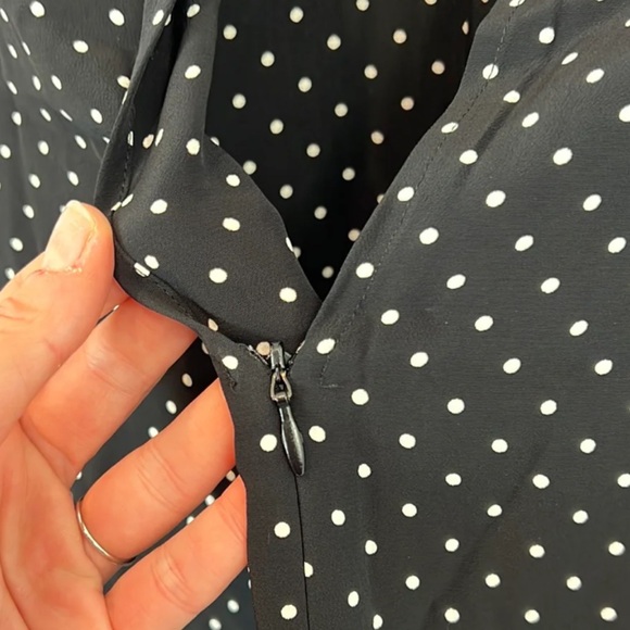 Zara Black and White Polka Dot Dress - Picture 5 of 9